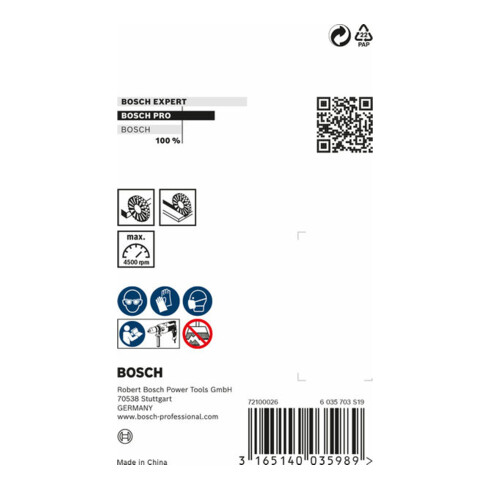 Bosch Spazzola a disco ondulata, 75mm 0,3mm 8mm 4500 rpm