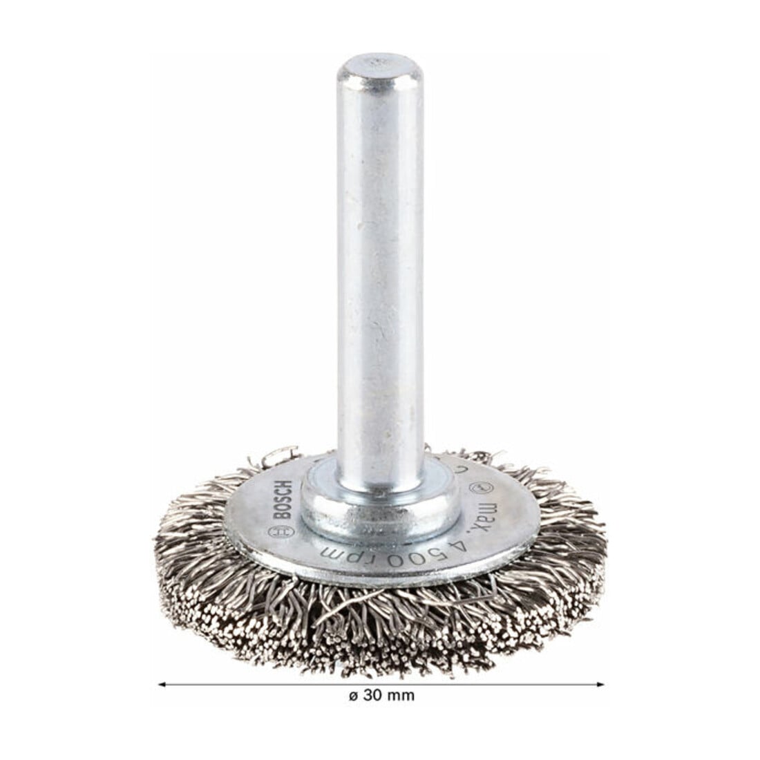 Bosch Spazzola a disco ondulata, inossidabile, 30mm 0,3mm 6mm 4500 rpm