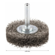 Bosch Spazzola a disco ondulata, inossidabile, 50mm 0,2mm 15mm 4500 rpm-4
