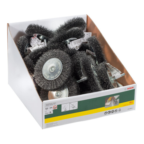 Bosch Spazzola a disco per trapani, filo ondulato, 100 mm, 20 mm