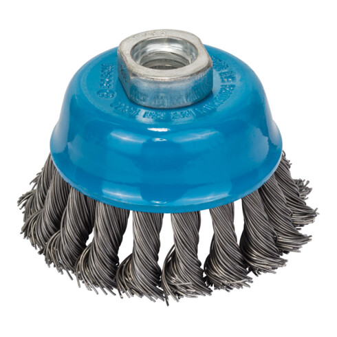 Bosch Spazzola a tazza in acciaio, filo annodato, 75mm 0,5mm 12500 rpm M 14