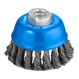 Bosch Spazzola a tazza in acciaio, filo annodato