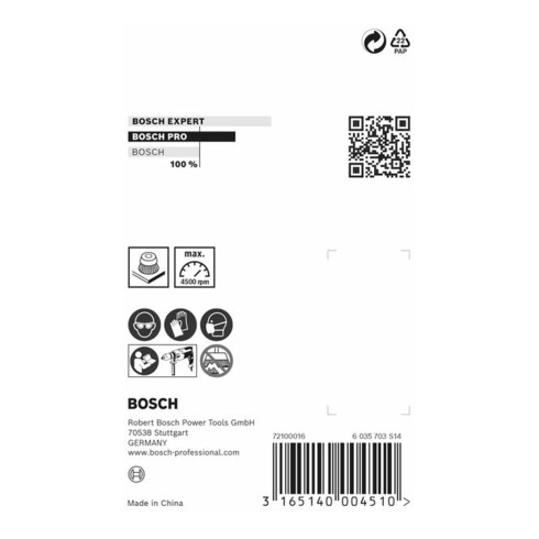 Bosch Spazzola a tazza, filo ondulato