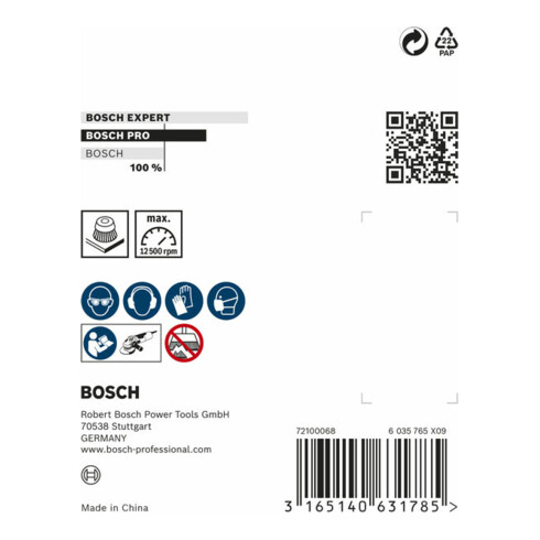 Bosch Spazzola a tazza, filo ondulato in acciaio