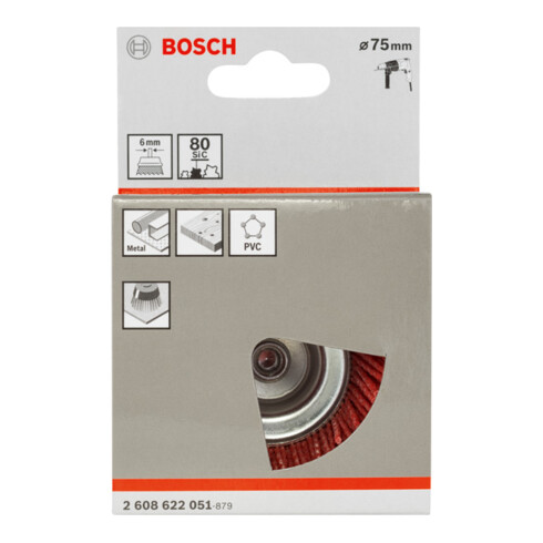 Bosch Spazzola a tazza setole in nylon, con corindone