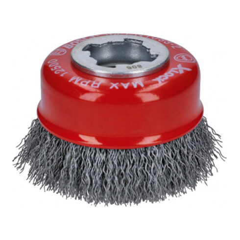 Bosch Spazzola a tazza X-LOCK Clean for Metal 75 mm, filo d'acciaio ondulato 0,3 mm