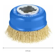 Bosch Spazzola a tazza X-LOCK Clean for Metal 75mm 0,3mm spazzola in ottone aggraffato-5