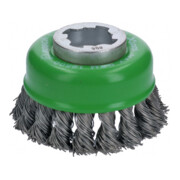 Bosch Spazzola a tazza X-LOCK Heavy for Inox 75mm 0,5mm filo in acciaio Inox annodato