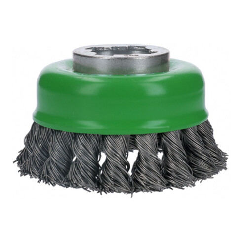 Bosch Spazzola a tazza X-LOCK Heavy for Inox 75mm 0,5mm filo in acciaio Inox annodato