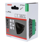Bosch Spazzola a tazza X-LOCK Heavy for Inox 75mm 0,5mm filo in acciaio Inox annodato-4