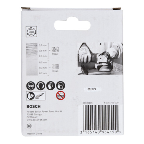 Bosch Spazzola a tazza X-LOCK Heavy for Inox 75mm 0,5mm filo in acciaio Inox annodato