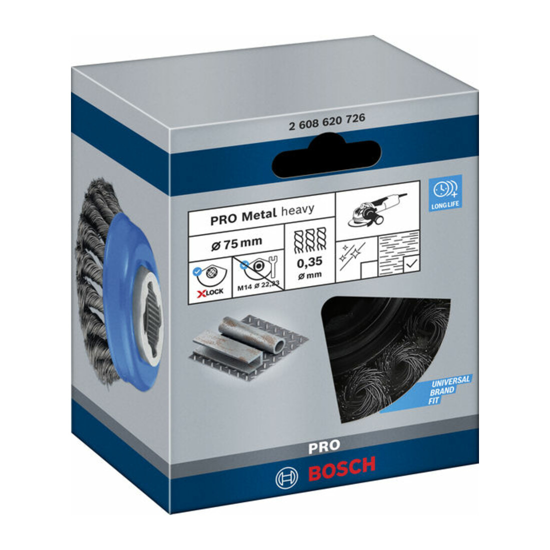 Bosch Spazzola a tazza X-LOCK Heavy for Metal, filo annodato in Metallo