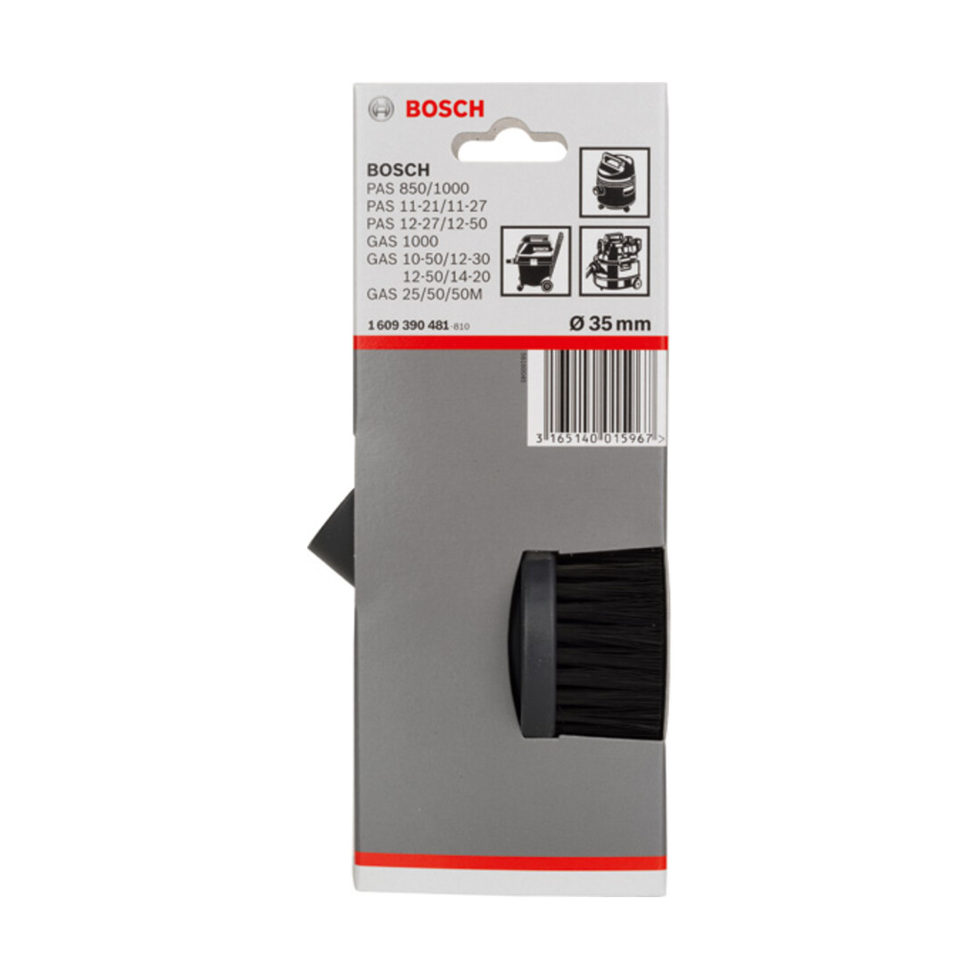 Bosch Spazzola aspirapolvere rotonda per aspiratore con tubi da 35 mm