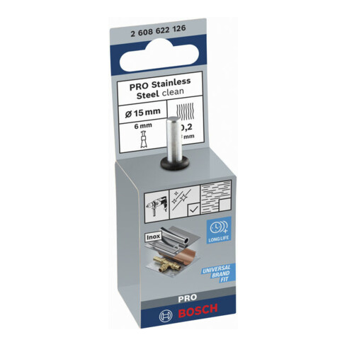 Bosch Spazzola, filo ondulato, Inox