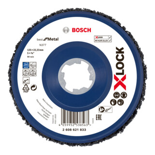 Bosch Disco di pulizia grossolano per Metallo, 125x22,23mm X-LOCK 22,23mm