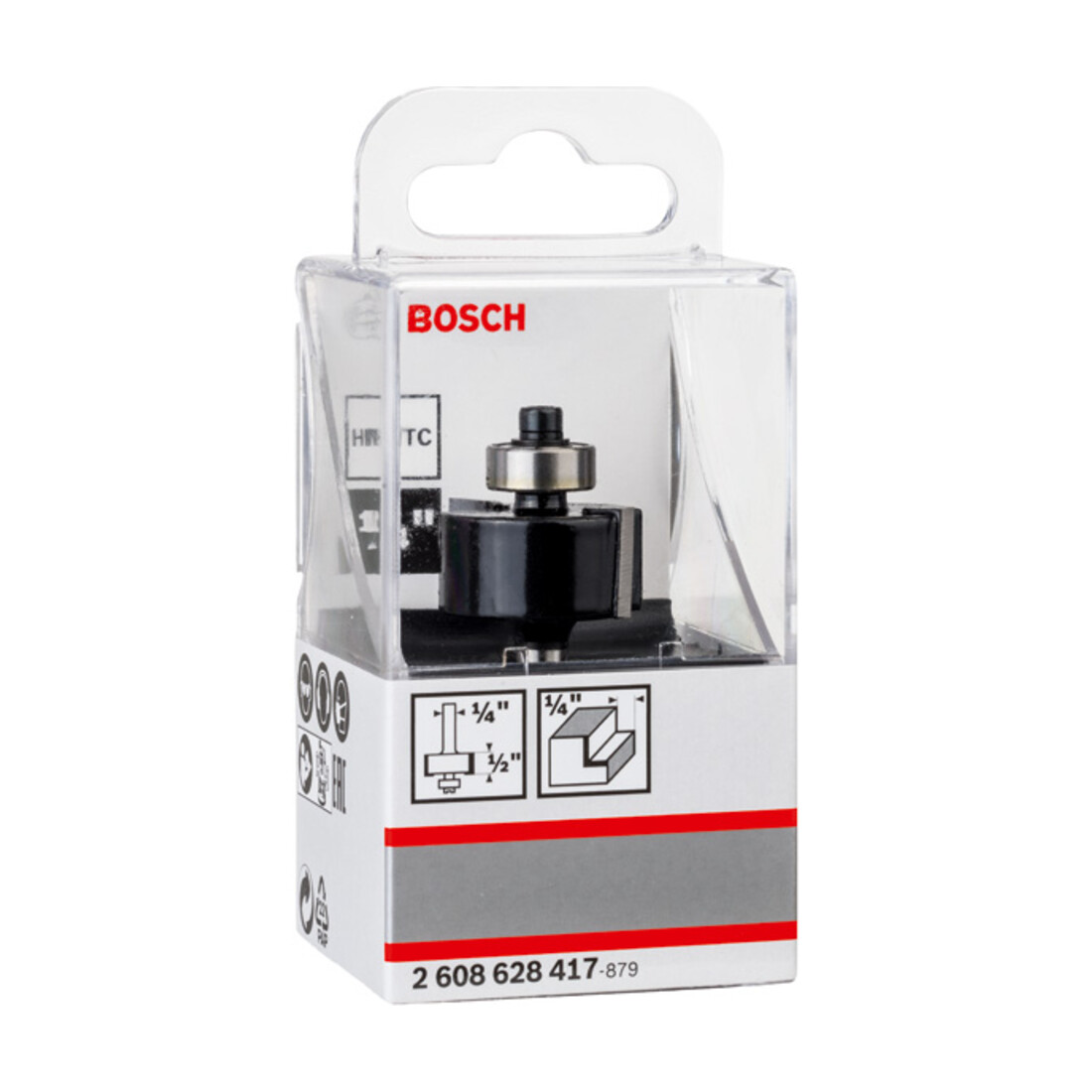 Bosch sponningfrees 1/4", D1 25,4 mm, L 12,7 mm, G 54 mm