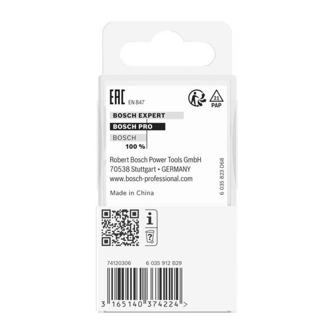 Bosch sponningfrees 6 mm D1 25,4 mm L 12,4 mm G 54 mm
