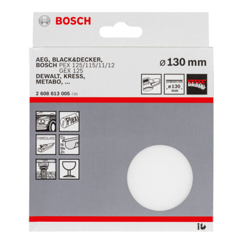 Bosch Spugna per lucidare per levigatrice ad orbita casuale con velcro 130mm
