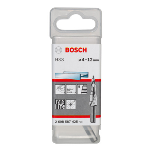 Bosch stappenboor HSS 4 - 12 mm 6 mm 66,5 mm 9 stappen