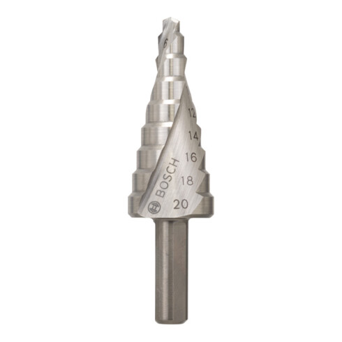 Bosch stappenboor HSS 4 - 20 mm 8 mm 70,5 mm 9 stappen