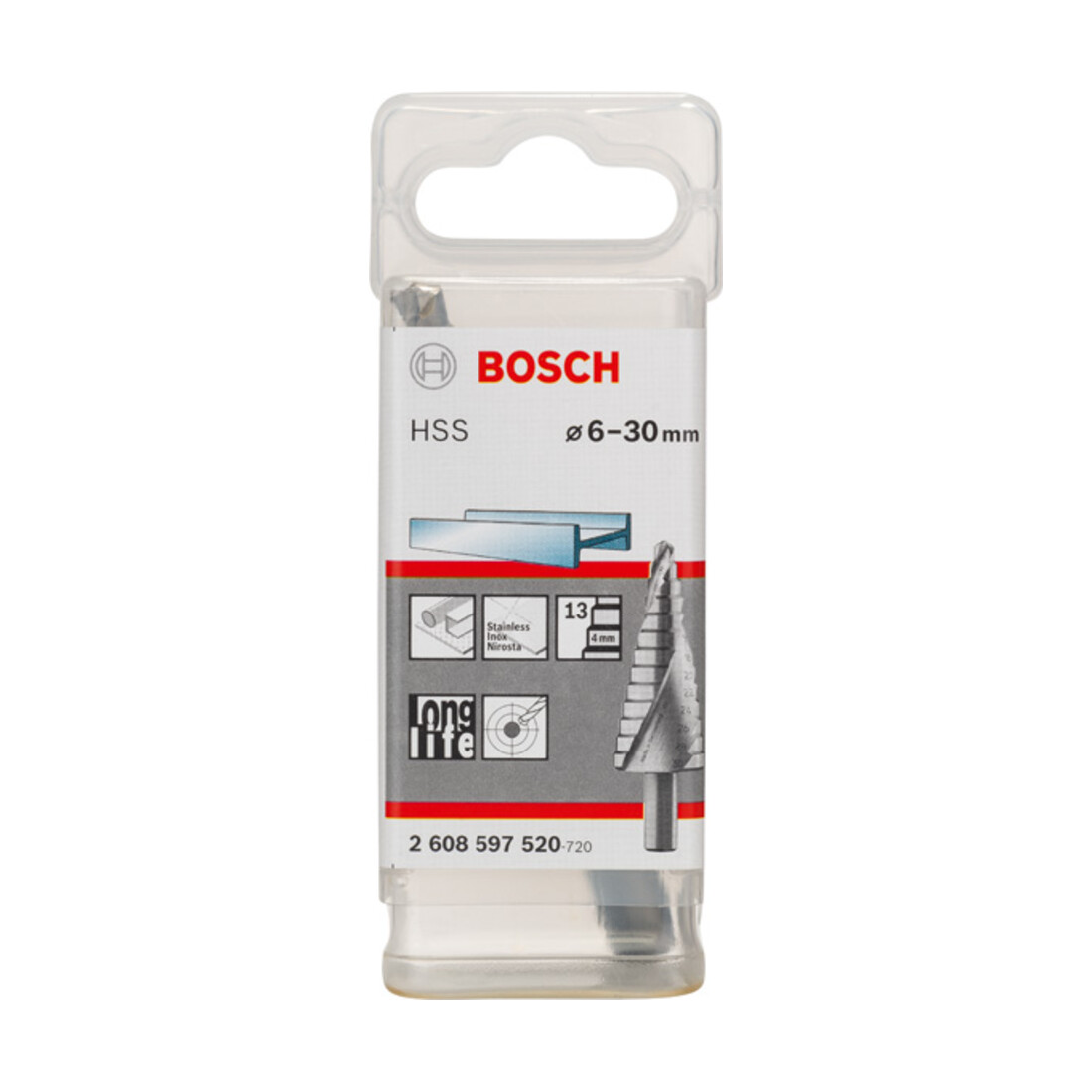 Bosch stappenboor HSS 6 - 30 mm 10 mm 93,5 mm 14 stappen