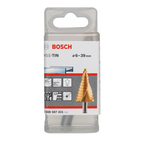 Bosch stappenboor HSS-TiN 6 - 39 mm 10 mm 93,5 mm 12 stappen