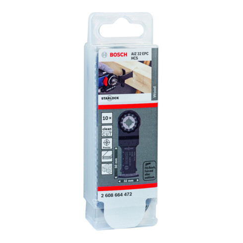 Bosch Starlock Lame de scie plongeante BiM AIZ 32 EPC, lot de 10