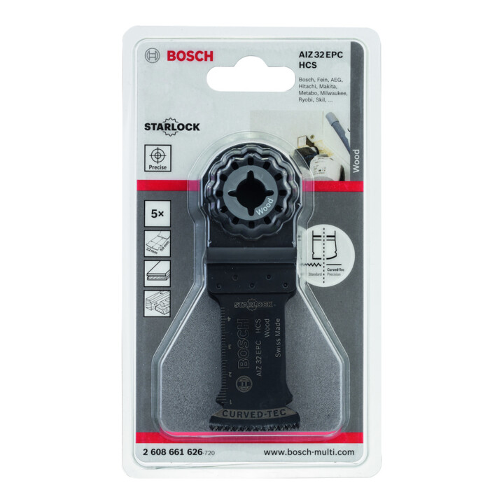 Bosch Starlock Lames de scie plongeante HCS AIZ 32 EPC, lot de 5