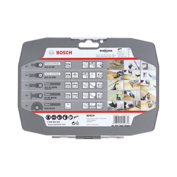 Bosch Starlock-Set für Holz 6+1-teilig