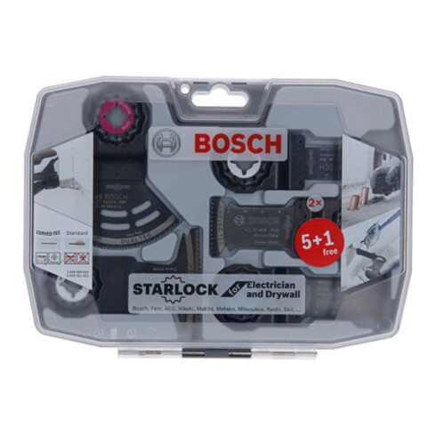Bosch Starlock set voor elektriciens en stukadoors 5+1 stuks