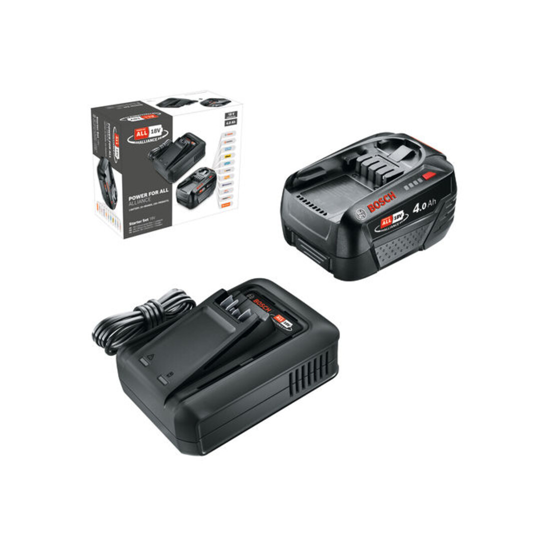 Bosch Starter-Set 18V - 1 x 4,0-Ah-Akku & Ladegerät