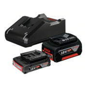 Bosch Starter-Set: 1x GBA 18V 2,0Ah + 1x GBA 18V 4,0Ah + GAL 18V-40