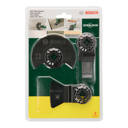 Bosch Starter-Set Fliesen, 3-teilig, für Multifunktionsgeräte