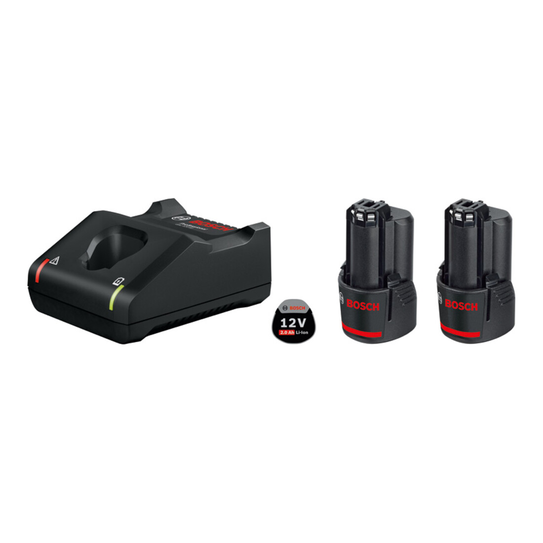 Bosch Starter set per batteria : 2 x GBA 12 Volt 2,0 Ah e GAL 12V-40