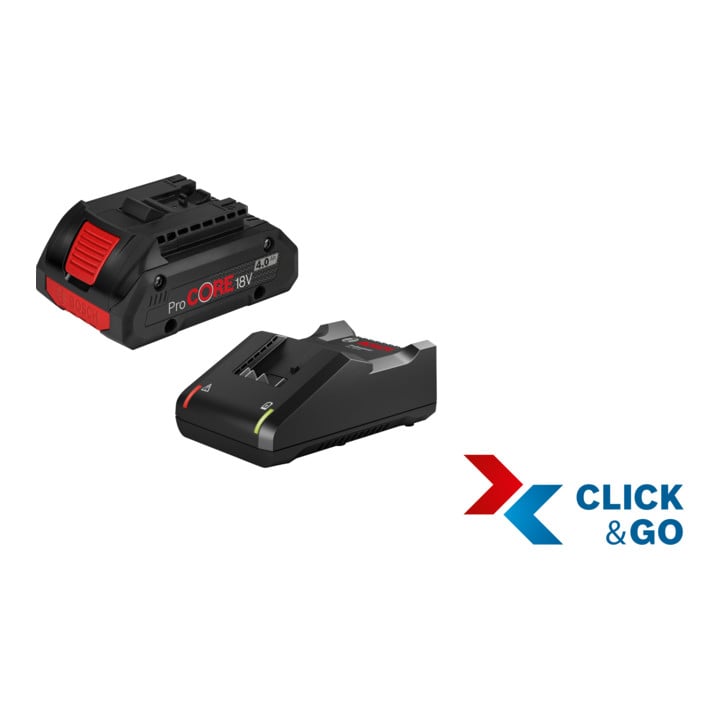 Bosch starterset, 1 oplaadbare accu ProCORE18V 4,0 Ah, snellader GAL 18V-40 Professional