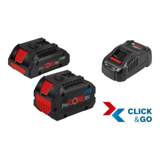 Bosch Starterset 1 x ProCORE18V 4.0Ah + 1 x ProCORE18V 5.5Ah + GAL 1880 CV