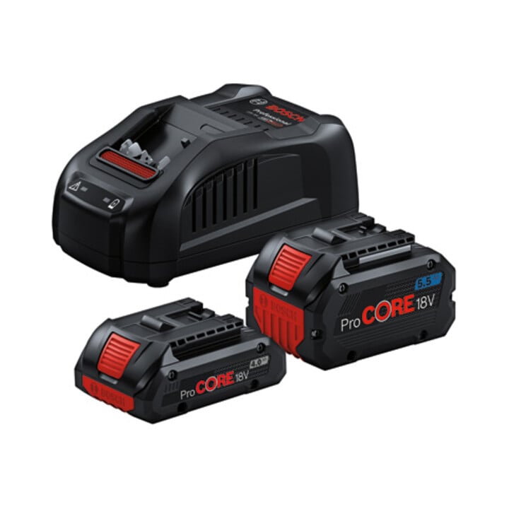 Bosch Starterset 1 x ProCORE18V 4.0Ah + 1 x ProCORE18V 5.5Ah + GAL 1880 CV