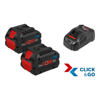 Bosch Starterset 2 x ProCORE18V 5.5Ah + GAL 1880 CV