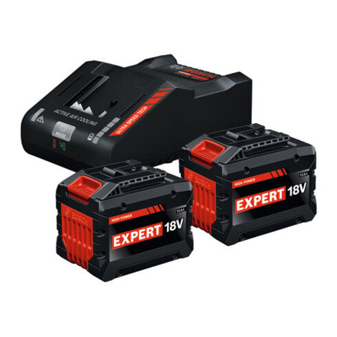 Bosch Starterset Accu/Lader Set 2x EXBA18V-150 + EXAL18V-160; C