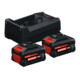 Bosch Starterset Batterij/Lader Set 2x EXBA18V-55 + GAL12V/18V-80; C-1