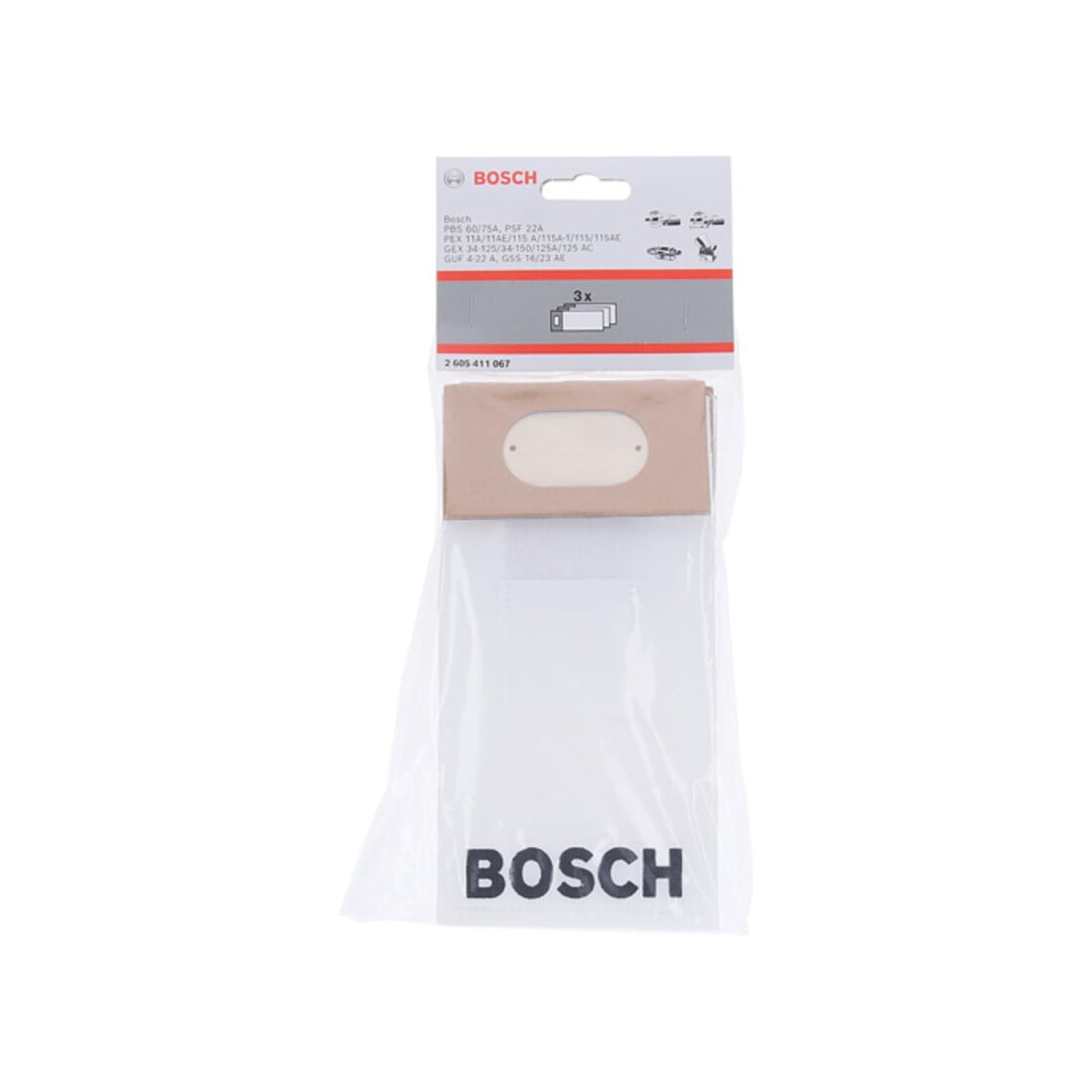 Bosch Staubbeutel zu Band-, Exzenter-, Schwingschleifern, Universalfräse