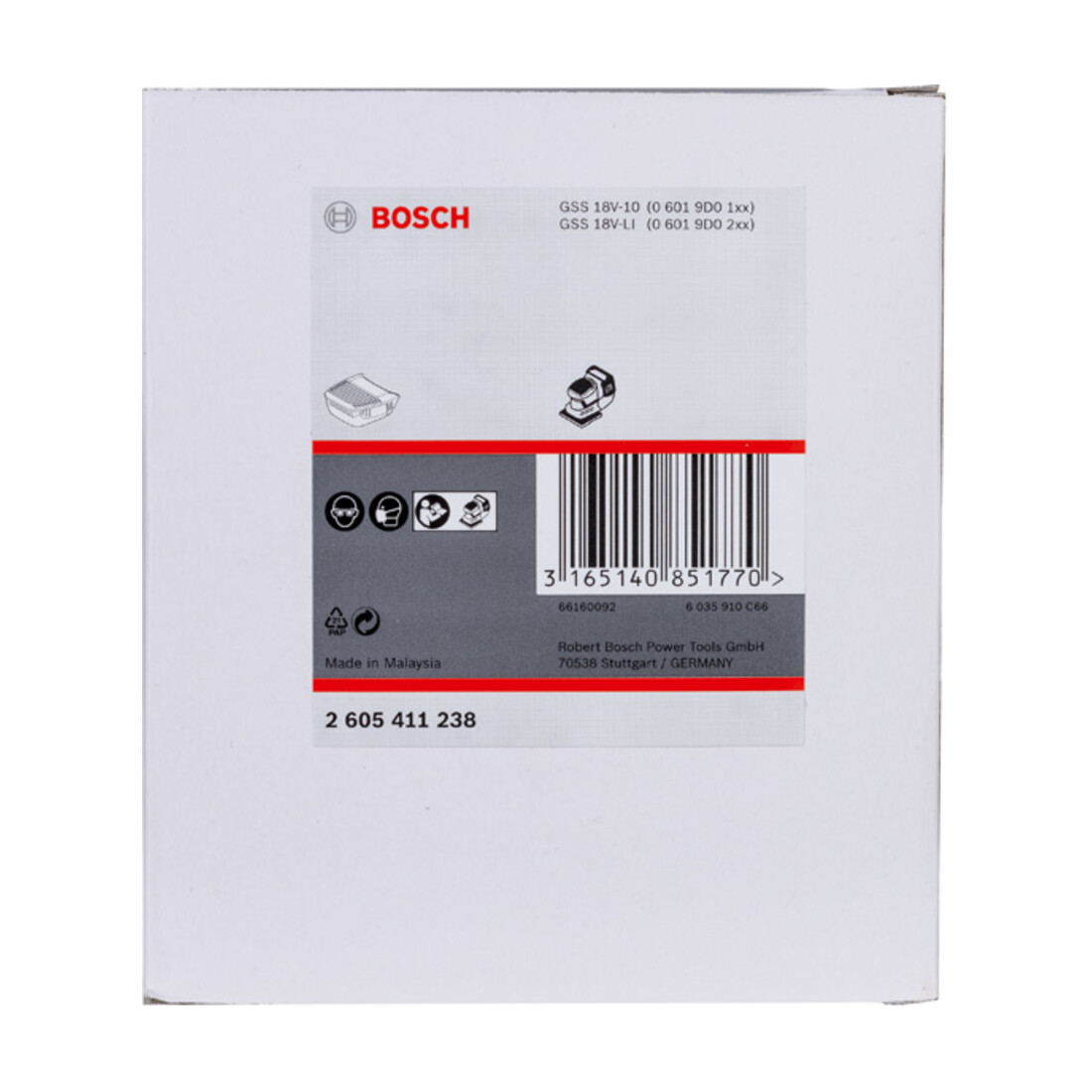Bosch Staubbox mit Filter schwarze Ausführung