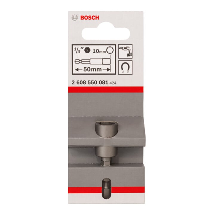Bosch Steckschlüssel 50 x 10 mm M 6 mit Magnet