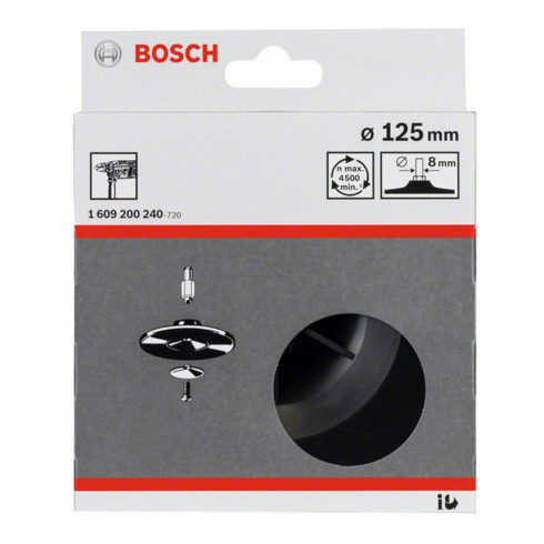 Bosch steunschijf 125 mm 8 mm