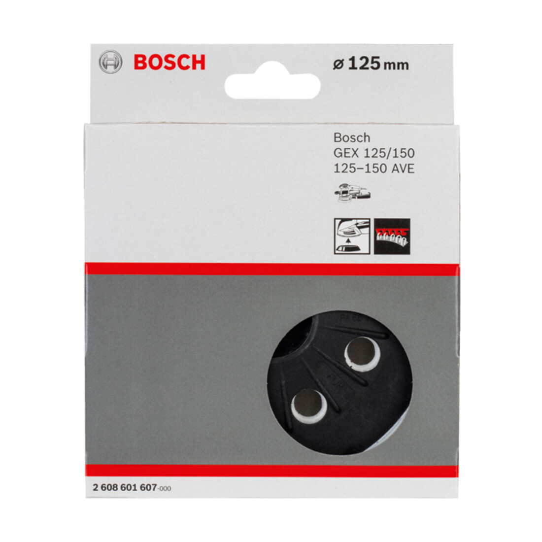 Bosch steunschijf 125 mm medium hard