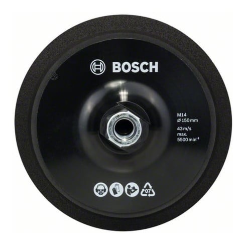 Bosch steunschijf M 14 diameter 150 mm met klittenbandsysteem