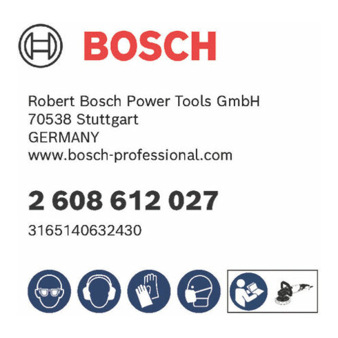 Bosch steunschijf M 14 diameter 150 mm met klittenbandsysteem