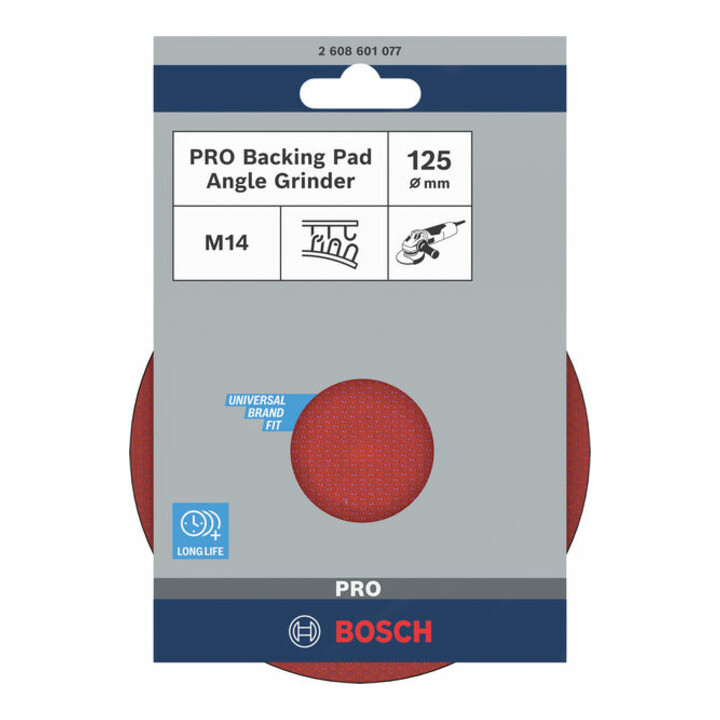 Bosch steunschijf met klittenband 125 mm 12.500 tpm