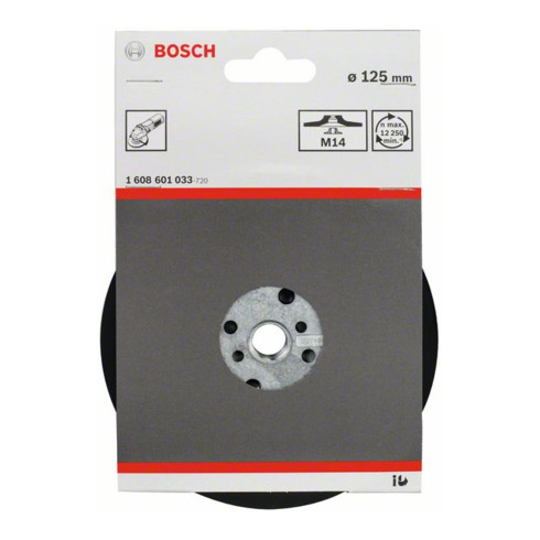 Bosch steunschijf standaard M14 125 mm 12 500 tpm