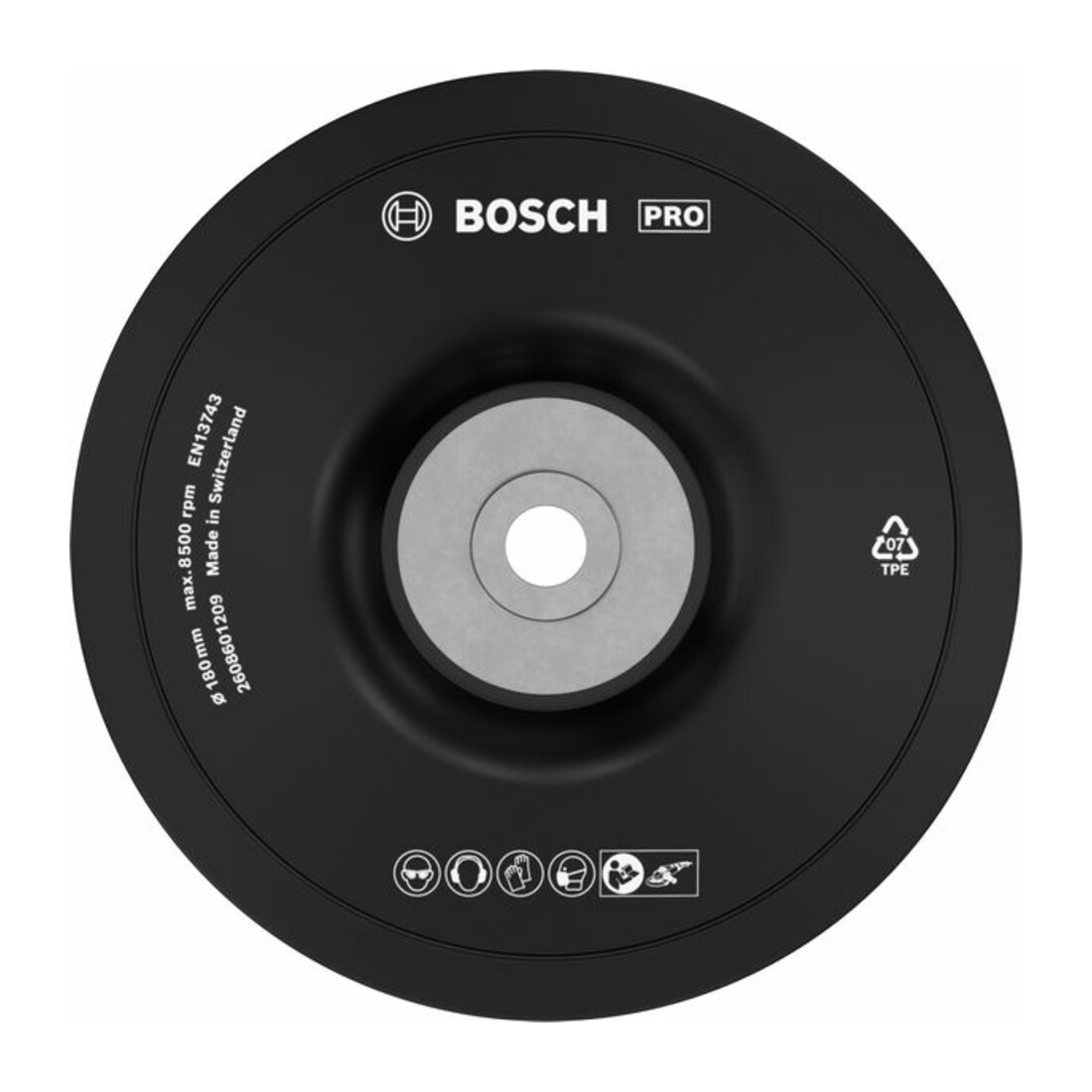 Bosch steunschijf standaard M14 180 mm 8 500 tpm